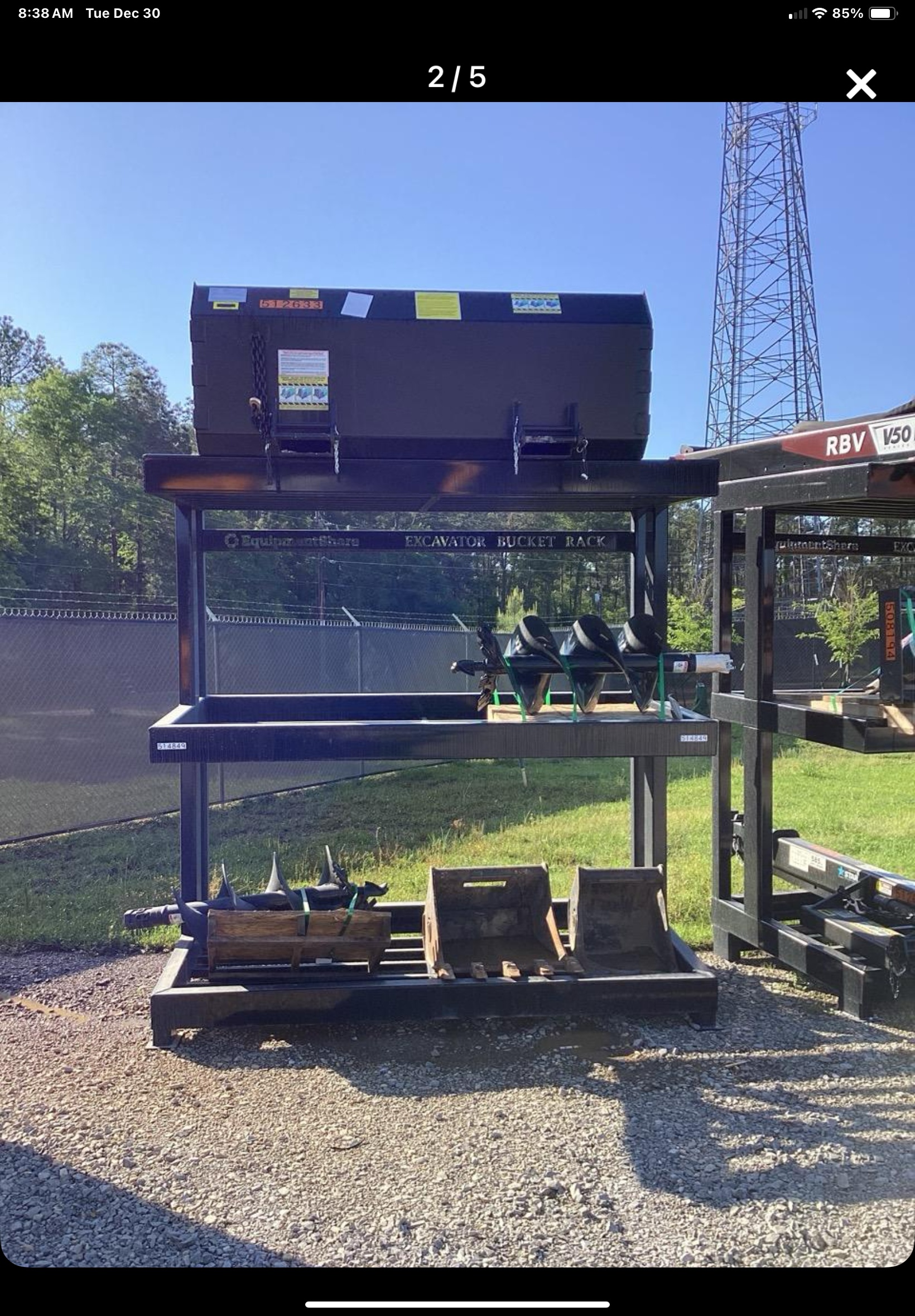 2025 FLUID POWER SUPPORT Excavator Bucket Rack