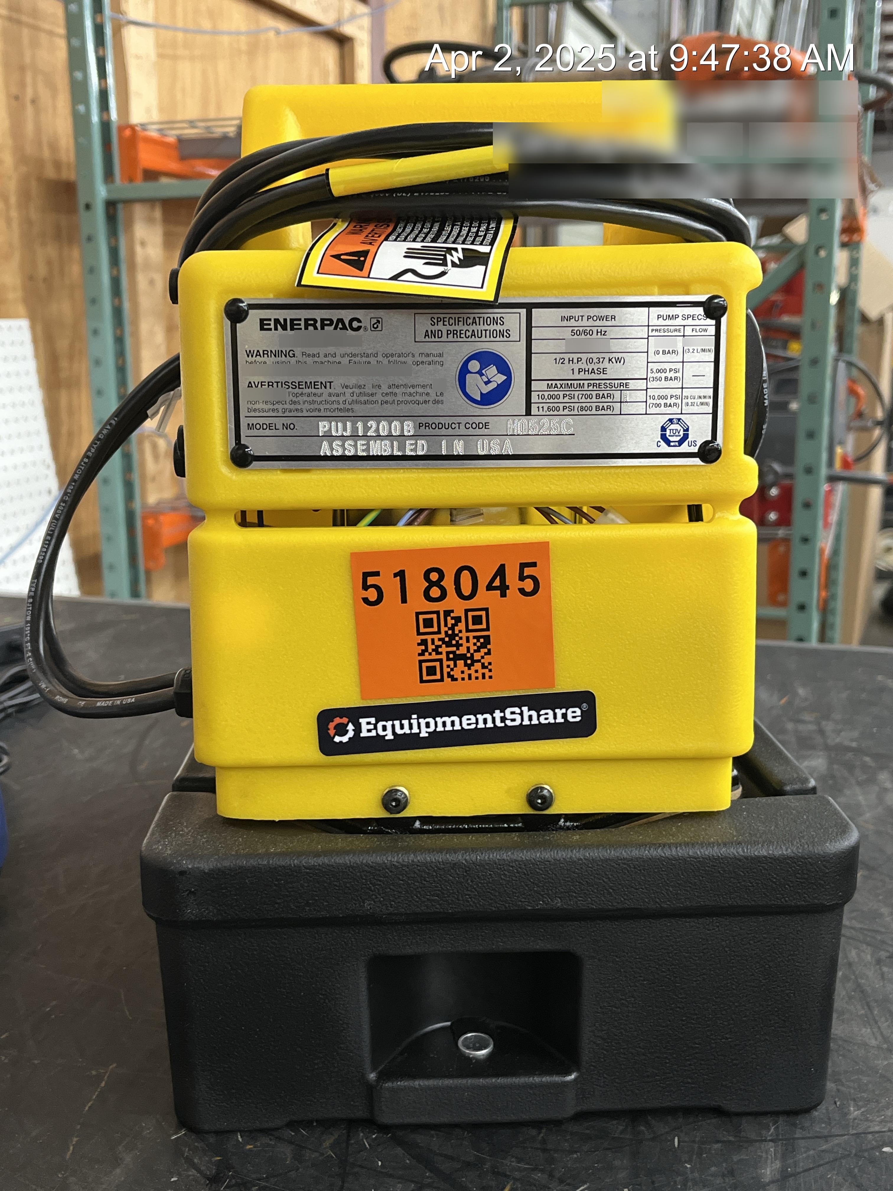 2025 ENERPAC PUJ1200B