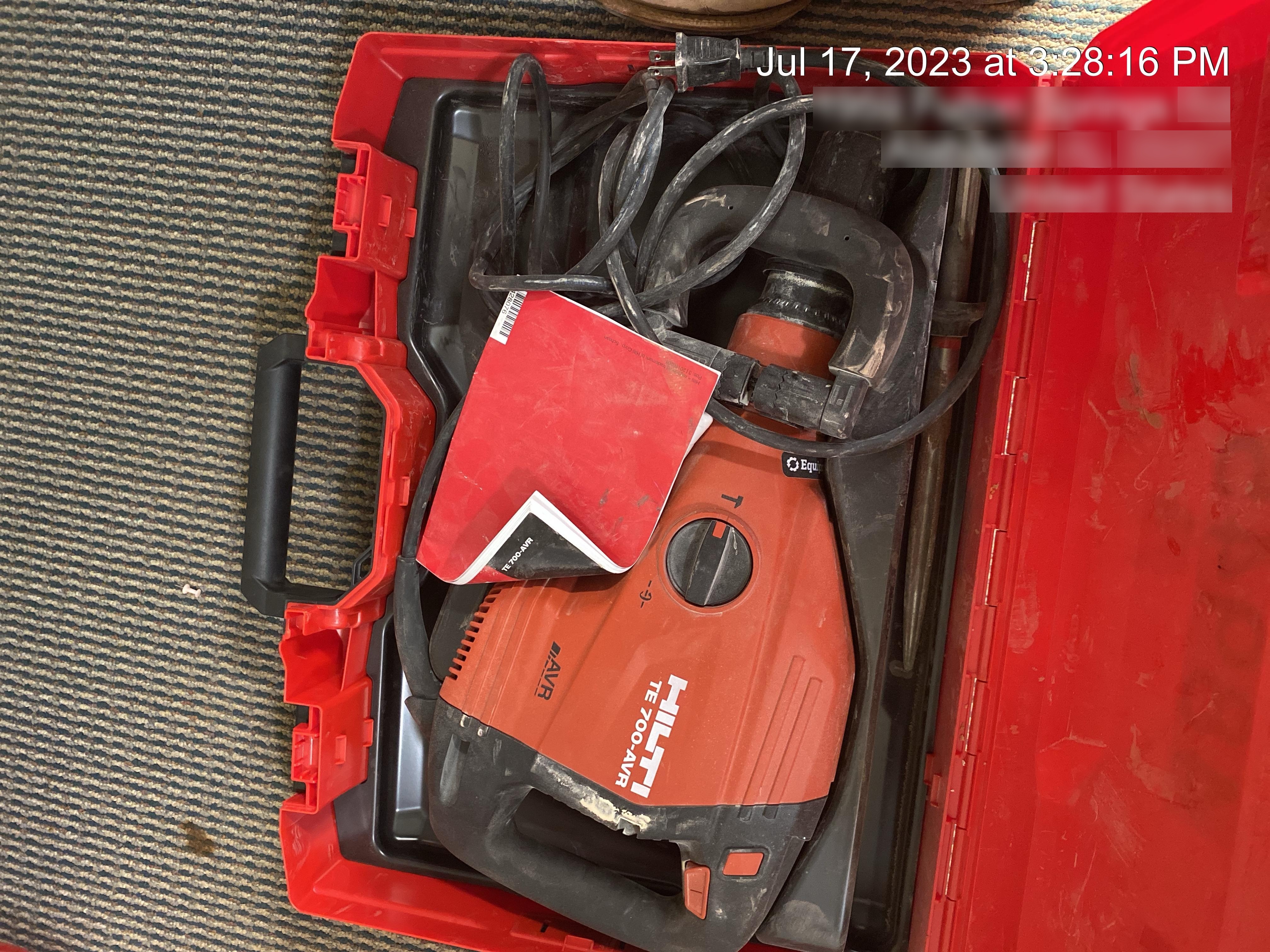 2019 HILTI TE 700-AVR
